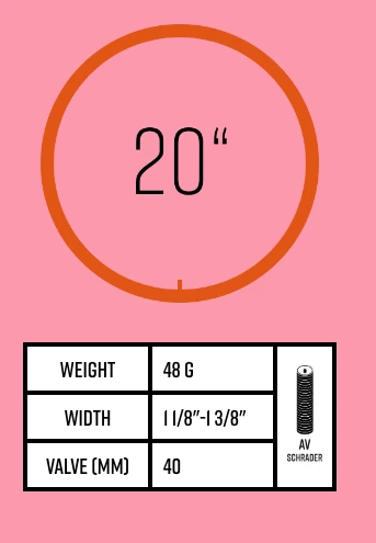 Chambre à Air TUBOLITO Race 20″ X 1-1/8 / 1-3/8 Schrader AV 5 Chambre à Air TUBOLITO Race 20″ X 1-1/8 / 1-3/8 Schrader AV – Image 3