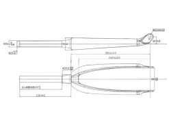 Fourche LES TROIS ROUX 20″ Pro Tapered 3K Carbone Gloss Black -Accessoires Vélo Soldes FOURCHE LES TROIS ROUX RACE TAPERED CARBONE 1