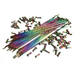 Pack ARMOUR BIKES De 40 Rayons Et Têtes Oil Slick