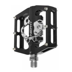 Paire De Pédales Semi-Automatiques NEATT SPD Noir + Calles -Accessoires Vélo Soldes Paire de Pedales Semi Automatiques avec Cages NEATT Single Side SPD Noir 3