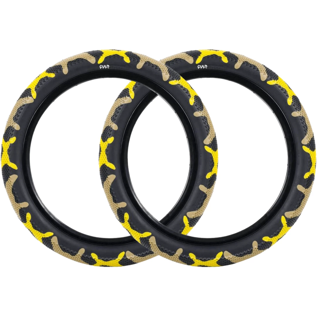 Paire De Pneus CULT X VANS 20″ X 2.40 Yellow Camo 3 Paire De Pneus CULT X VANS 20″ X 2.40 Yellow Camo