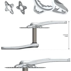 Pédalier PRIDE Vortex 24 V.2 Matte Black -Accessoires Vélo Soldes Pedalier PRIDE Vortex 24 Mat Black technique