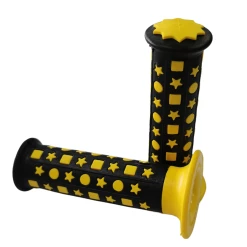 Poignées PLASTICHE CASSANO Star Old School Made In Italy -Accessoires Vélo Soldes Poignees PLASTICHE CASSANO Star Old School Made in Italy Black Yellow5