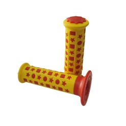 Poignées PLASTICHE CASSANO Star Old School Made In Italy -Accessoires Vélo Soldes Poignees PLASTICHE CASSANO Star Old School Made in Italy Yellow Red 5