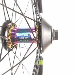 Paire De Roues Custom GSPORT Roloway K7 Sds – Rollcage + 3 Guards -Accessoires Vélo Soldes Roue Custom Avant GSPORT Roloway Oil Slick Rollcage Black 2 Guards 1 1