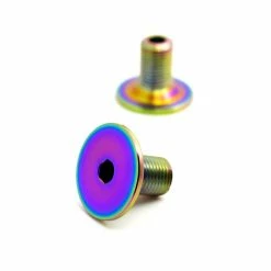 Vis D’axe De Pédalier TLC Titane ODYSSEY Twombolt Et Thunderbolt -Accessoires Vélo Soldes TLC BIKES Odyssey Crank BlackBolts Rainbow