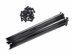 All-In Pack ALL IN De 40 Rayons Double Butted Black Jetons -Accessoires Vélo Soldes all in 20 jetons double butted edelstahl speichen