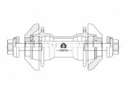 Moyeu ECLAT Cortex + 2 Guards 7 Moyeu ECLAT Cortex + 2 Guards -Accessoires Vélo Soldes cortex front hub drawing 960x720 600x450 1