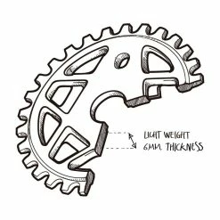 Couronne FLYBIKES Tractor TT -Accessoires Vélo Soldes couronne flybikes tractor tt flat black 1