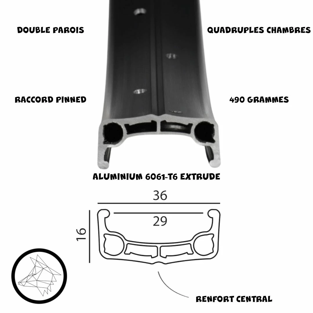 Jante LES TROIS ROUX Quaterback 18″ 8 Jante LES TROIS ROUX Quaterback 18″ – Image 6