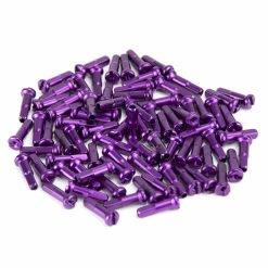 Têtes De Rayons LES TROIS ROUX Aluminium (x40) -Accessoires Vélo Soldes pack 40 tetes de rayons excess alu purple