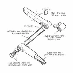 Pédalier FLYBIKES Dolmen 24 V.2 -Accessoires Vélo Soldes pedalier flybikes dolmen 2 investment cast black